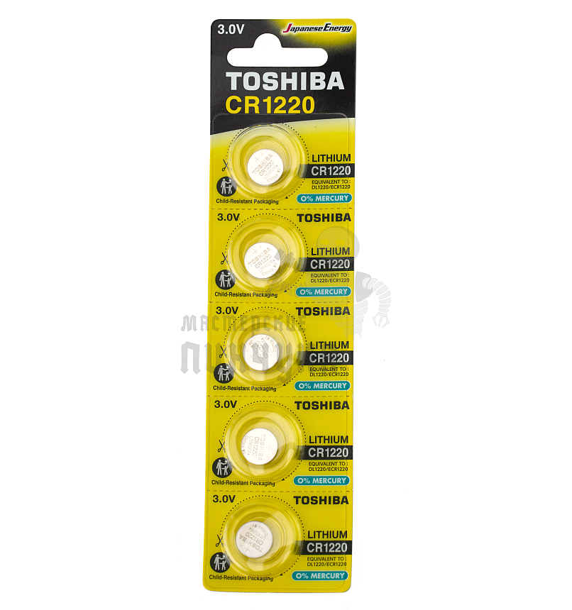 Батарейка Toshiba CR1220 BL5 (5/100/5000)