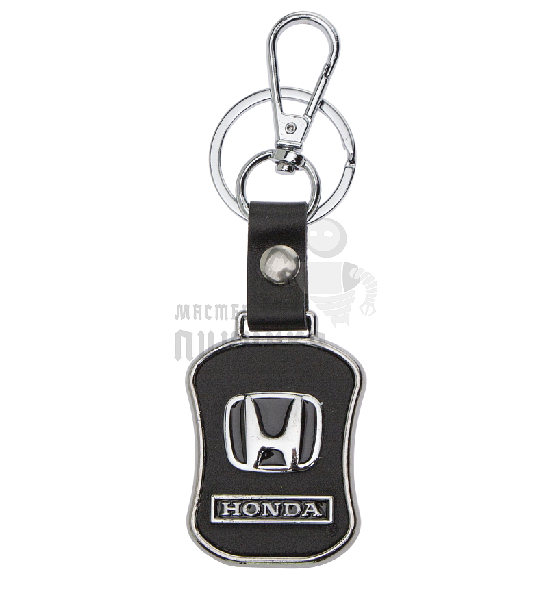 Авто карабин с кольцом для ключей HONDA Экокожа Гладкий