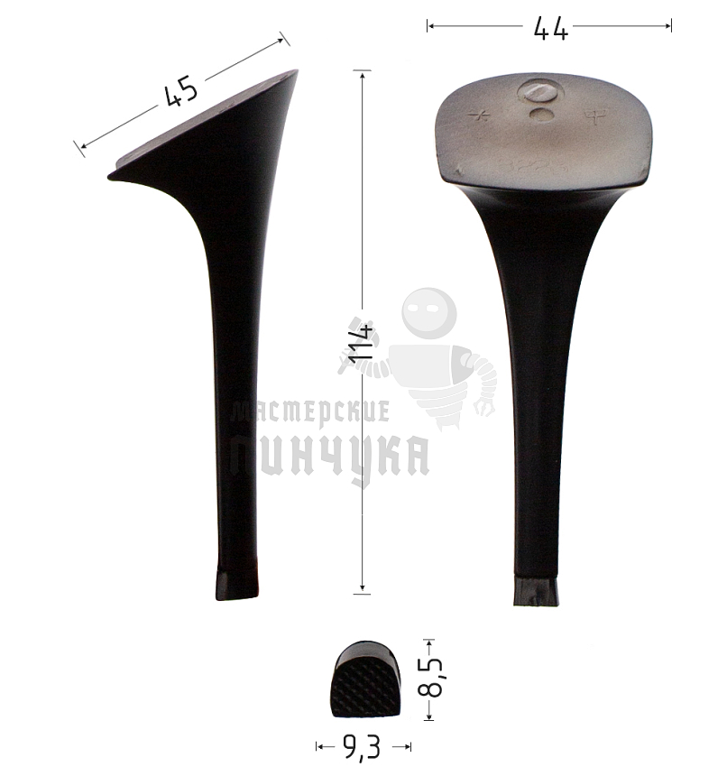 Каблуки ABS (8223) черн.мат. 11см