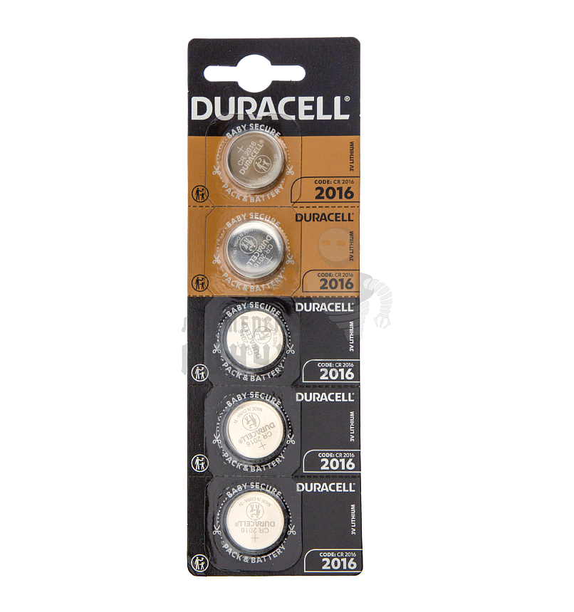 Батарейка Duracell CR2016 BL5 Lithium 3V (5/20/200)