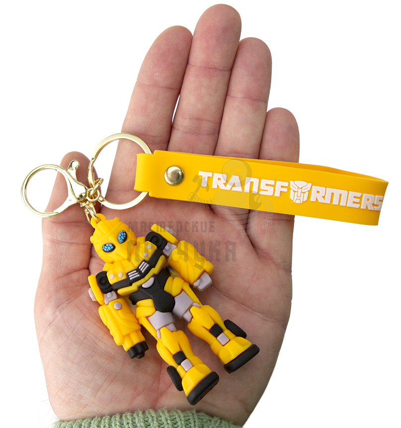 Брелок для ключей "TRANSFORMERS", цв.желтый + карабин