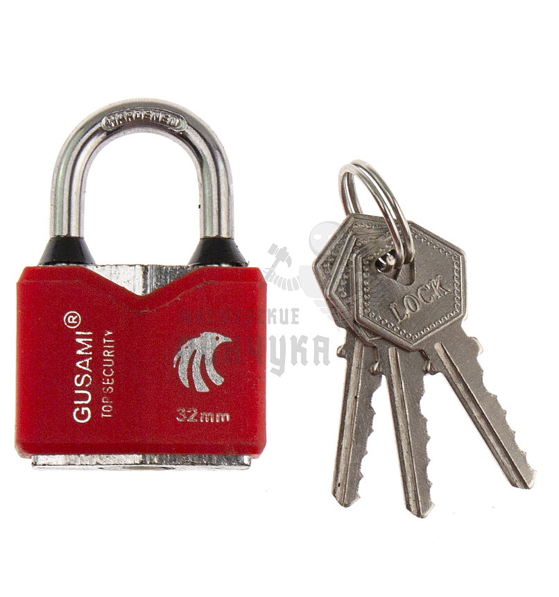 Навесной замок "GUSAMI", 32мм (цвет произвольный)