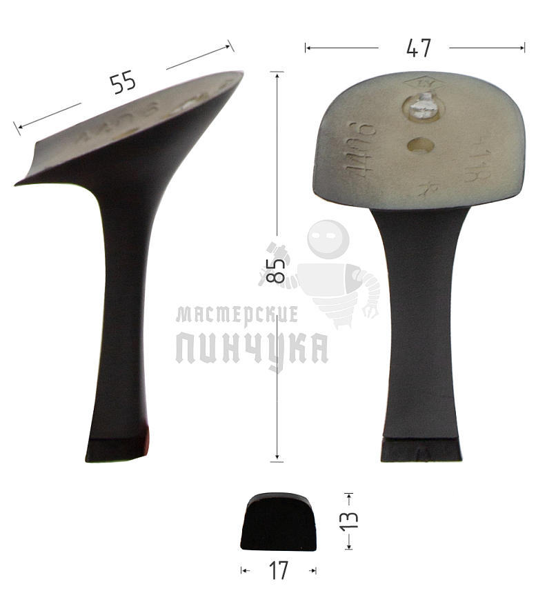 Каблуки ABS (4406) черн.мат. 8,5 см