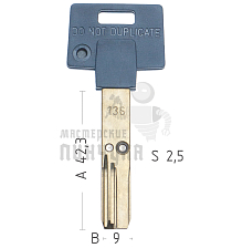 Mul-T-Lock: Профиль 136s Original "INTERACTIVE" - Чертеж