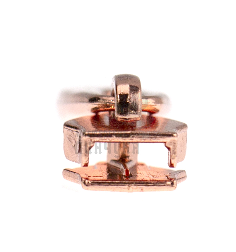 Бегунок для спиральной молнии, тип 5, сумочный N4, цв. красное золото