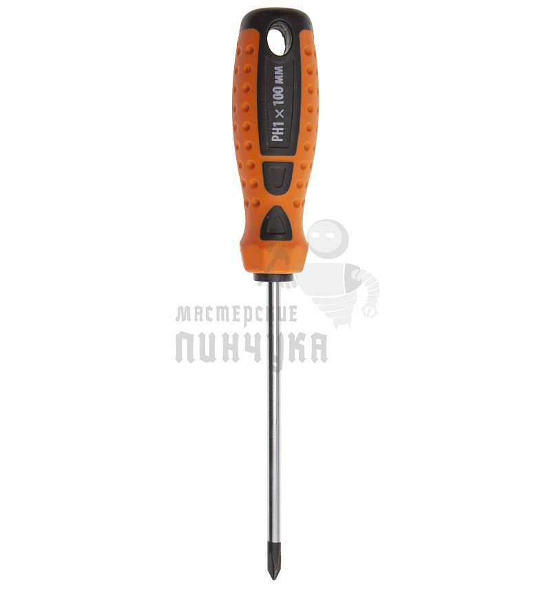Отвертка "Point", PH1 х 100 мм, CrV, двухкомпонентная рукоятка Sparta