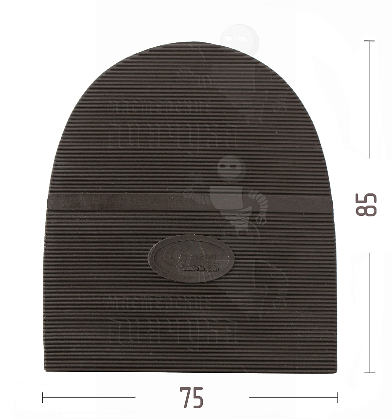 Набойка "GM" р.S, цв. коричневый