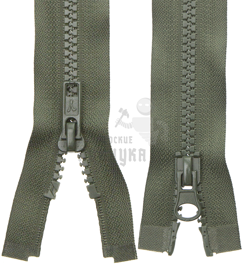 Молния ТРАКТОР "GAMMA" G3052, Т-5 80см, разъёмная, двухзамковая, цв.хаки 315