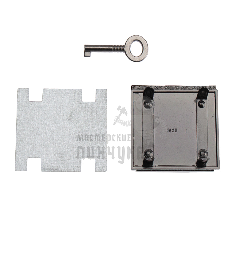 Замок портфельный 14199 цвет никель темный