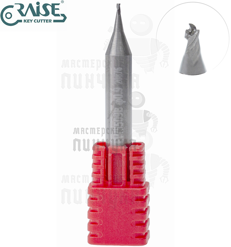 Вертик.фреза RAISE EW5509B ф0,9мм CARBIDE (ф0,9Х6Х40)								