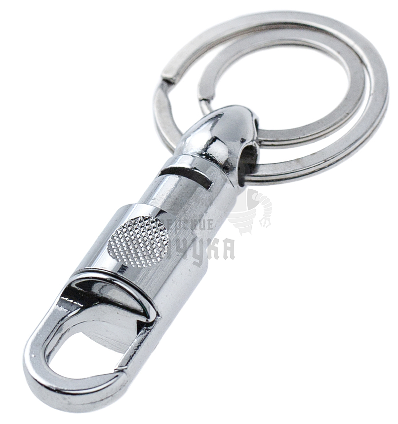 Карабин круглый с двумя кольцами для ключей