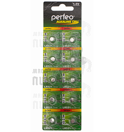 Батарейка Perfeo LR521 BL10 ALKALINE 1.5V 379A/AG0 (10/200)