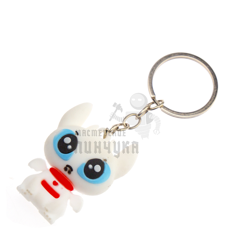 Брелок для ключей "Дракончик", цв.белый