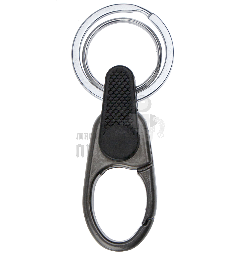 Карабин с двумя кольцами для ключей овальный