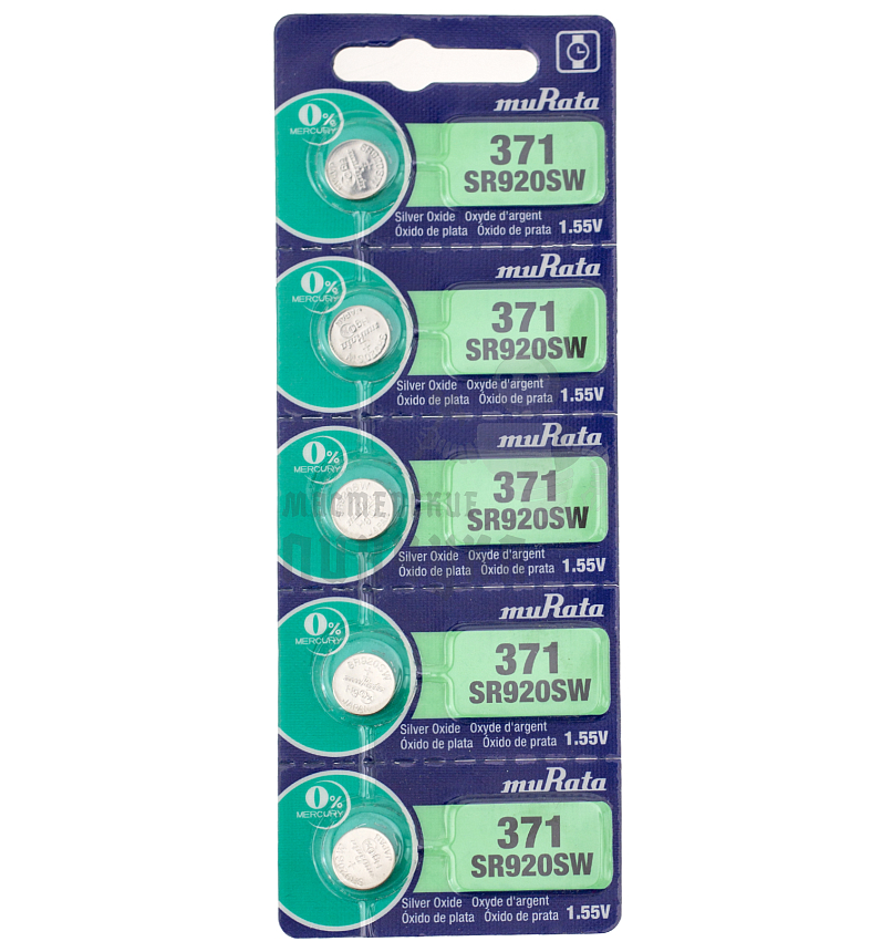 Батарейка muRata 371 SR920SW BL5 1.55V (5/100/500)