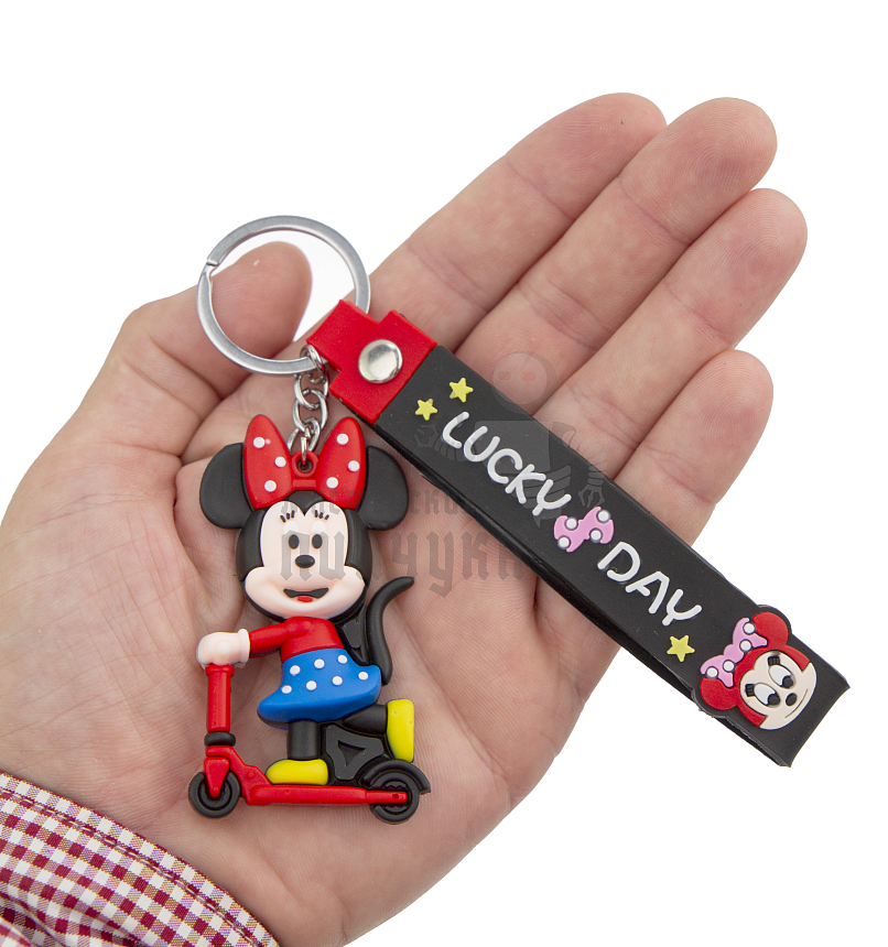 Брелок для ключей "Мини Маус" на самокате 