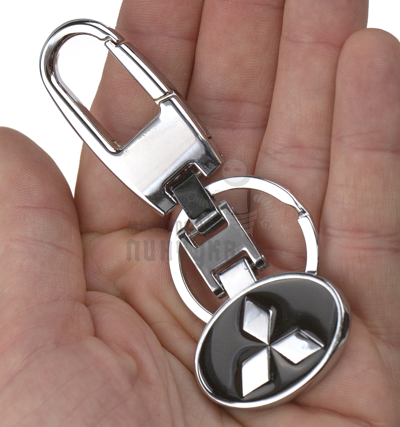 Авто карабин с кольцом для ключей MITSUBISHI