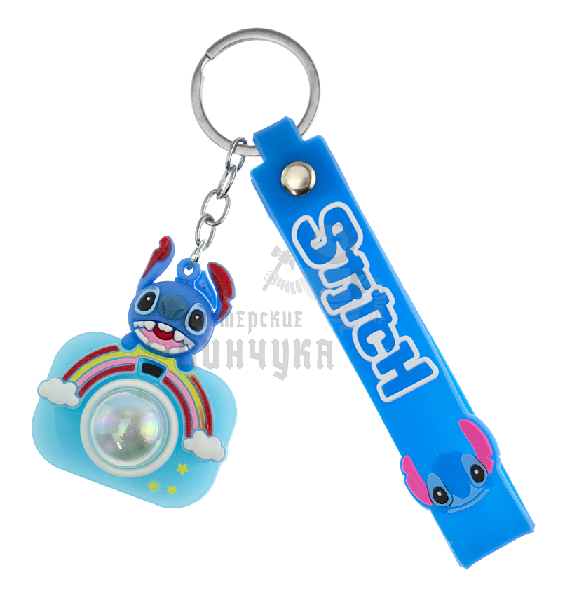Брелок для ключей "СТИЧ" - фотоаппарат, цв. голубой