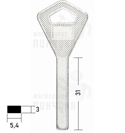 Abloy B337N квадрат (31×5.4×3) КНР