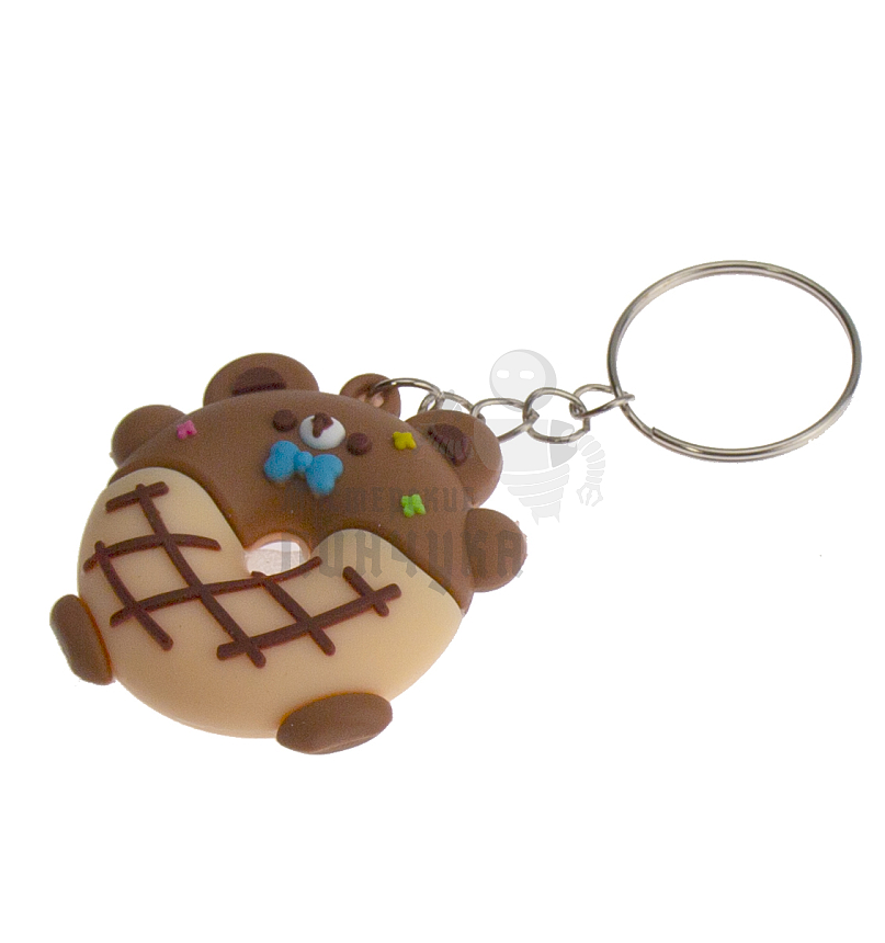 Брелок для ключей "Пончик Медвежонок" с кольцом