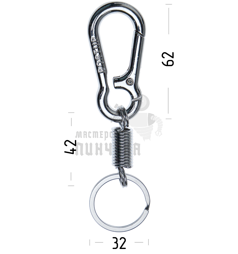 Карабин с пружиной и кольцом