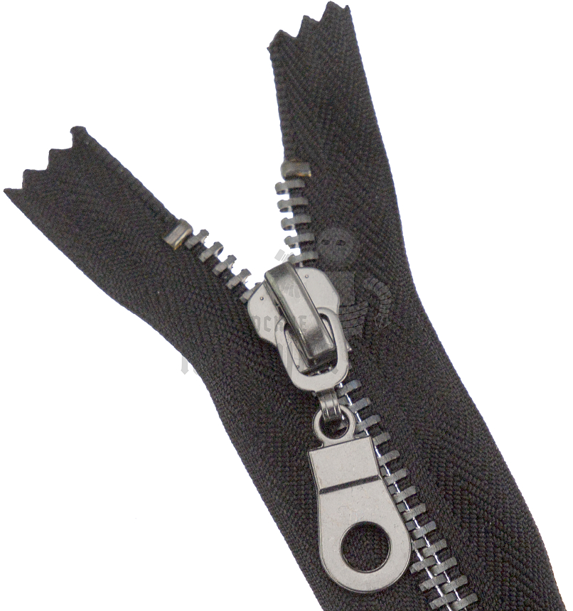 Молния металлическая тип 8 16см, н/р, цв черный 322, зв оксид