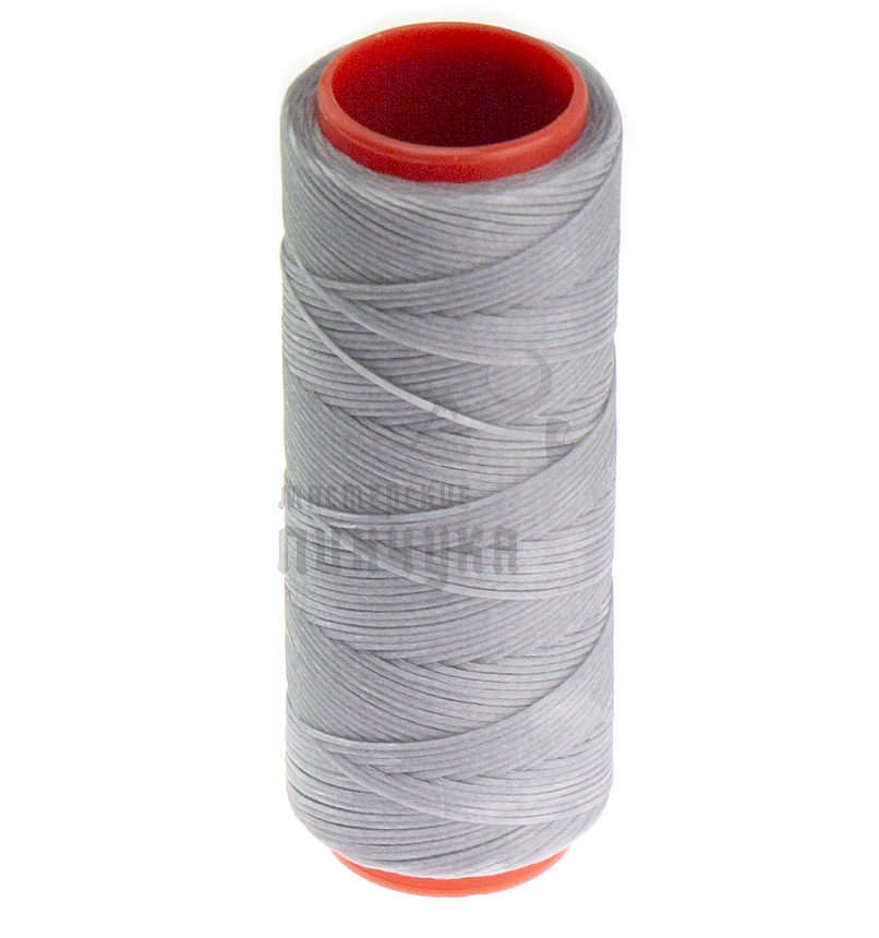 Нитки прошив.вощеные 150D-100м,серебристо-серый плоские 0,6 мм Китай