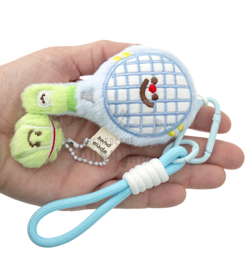 Брелок/Подвеска для ключей "Теннисная ракетка", цв.голубой