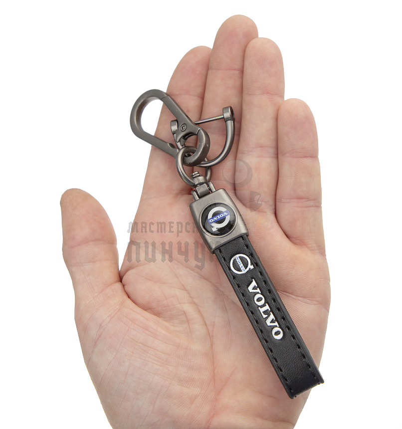 Авто карабин кожаный VOLVO