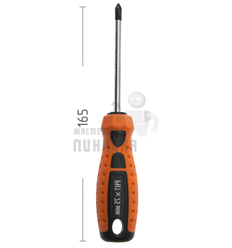 Отвертка "Point", PH1 х 75 мм, CrV, двухкомпонентная рукоятка Sparta