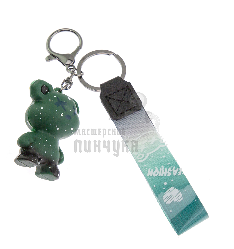 Брелок для ключей "Bearbrick" цв.зелёный + карабин