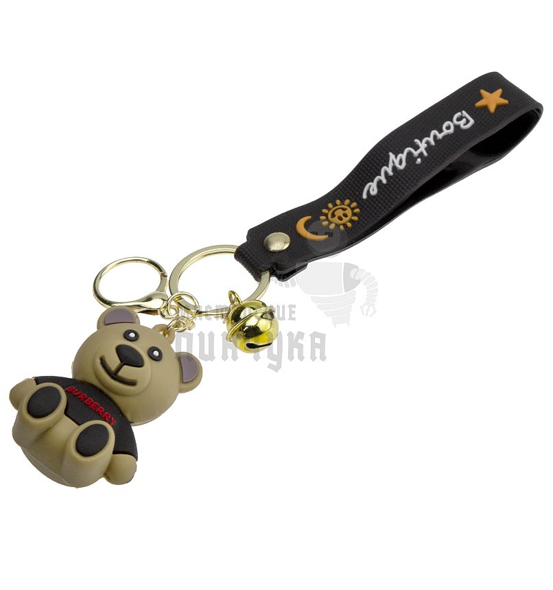 Брелок для ключей "Мишка " колокольчик + карабин