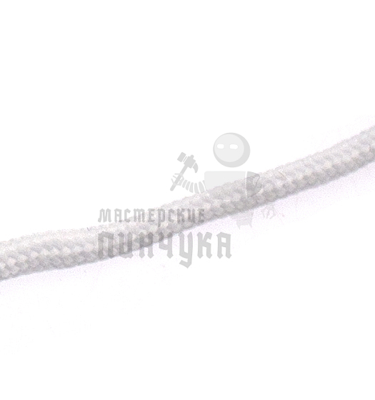 Шнурок белый, круглый стандартный 90 см (Art.405)