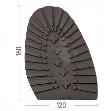 Проф. формованная "Dunlop Tank" р.45-46. Коричневый, 5мм - Чертеж
