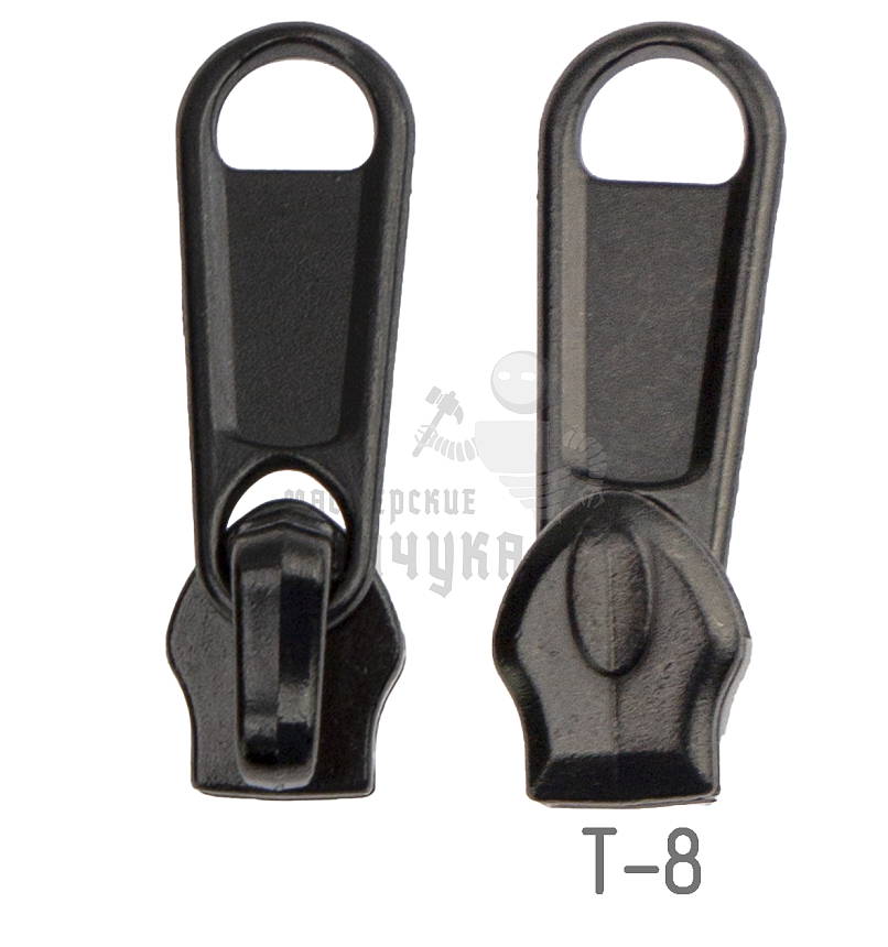 Бегунок для чемодана Т8 "Judson", темная гальваника матовая