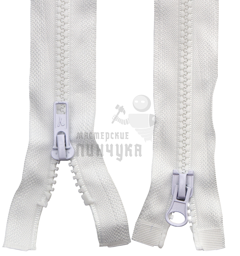 Молния Трактор "GAMMA" G3052 80 см Тип 5 разъёмная двухзамковая №101 белый