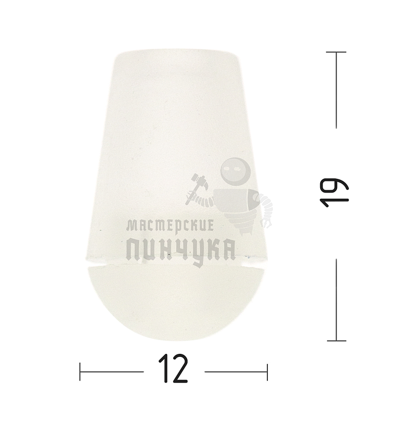 Наконечник для шнура с заглушкой, шнур (4,5мм), колокольчик (8035), цв.прозрачный