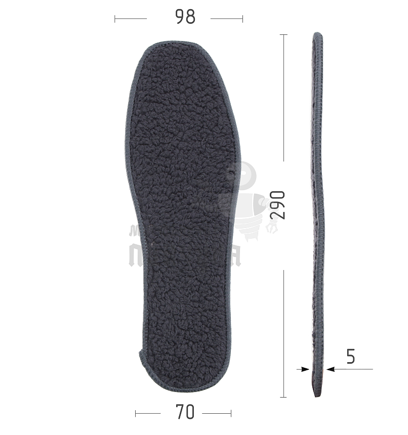 Стелька фольгированная барашек (В41) р.48