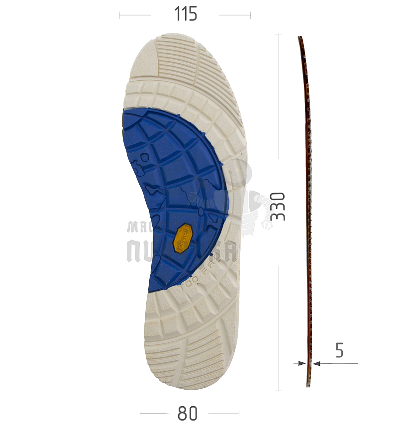 Подошва PILIGRIM RB 112 бело-синий