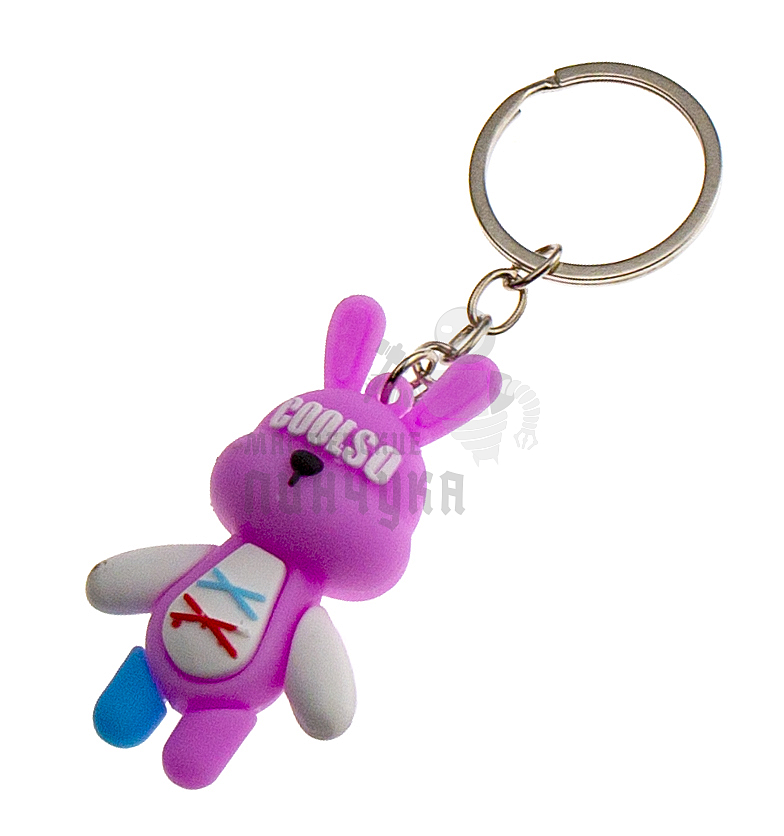 Брелок для ключей "Кролик COOLSO"  цв.розовый