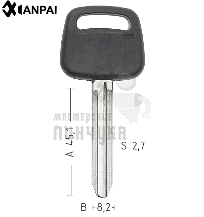 Заготовка ключа  TOYO-15.P   TOY43P   TY51P   TY37RP79   TR47P авт.пласт. TOYOTA /// КНР