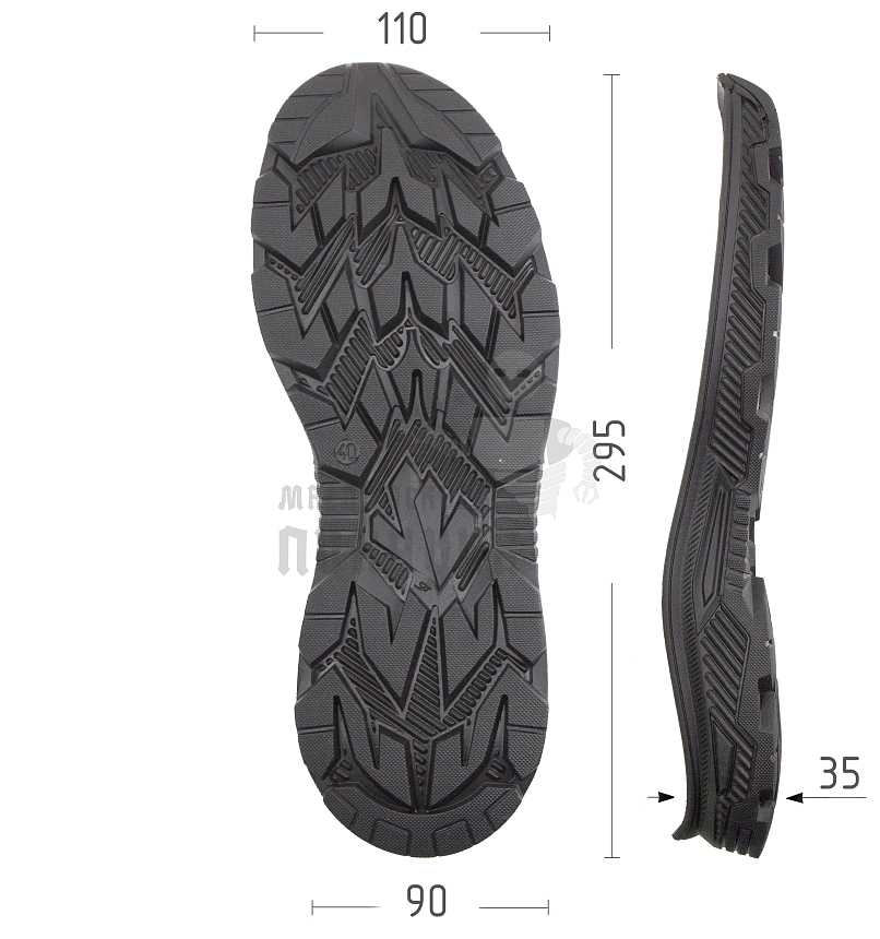 Подошва муж. "BORIS", р.40, цв.ченый