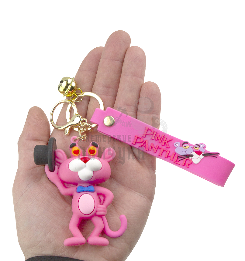 Брелок для ключей "Розовая Пантера Влюбленный" + карабин