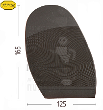 Проф. формованная VIBRAM 2342 (010) Ariel, Коричневый - Чертеж