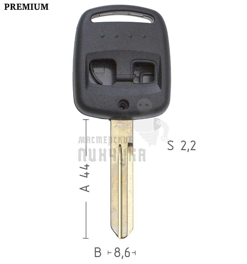 Корпуса ключа NSN14 2 кнопки КНР   SUBARU