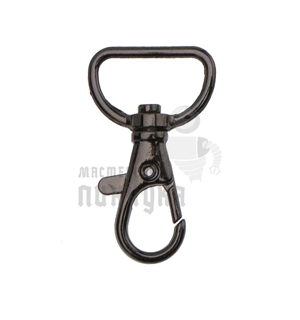 Карабин поворотный, сумочный 20мм, цв.темный никель