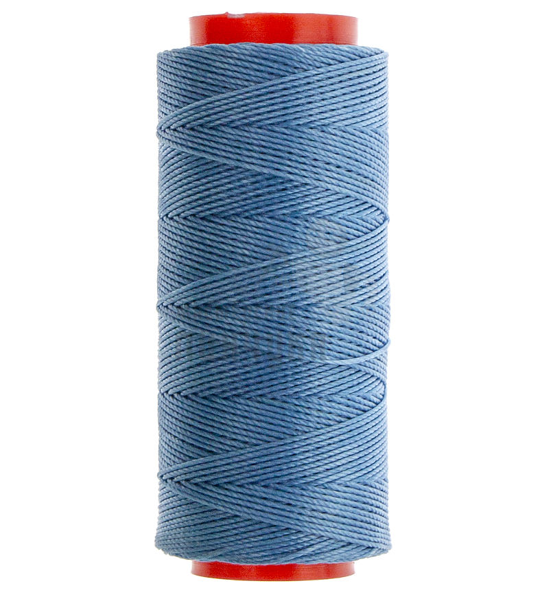 Нитки прошивочные вощеные 100D/3-100м, цв.голубой (116), круглые, толщена 1,0мм