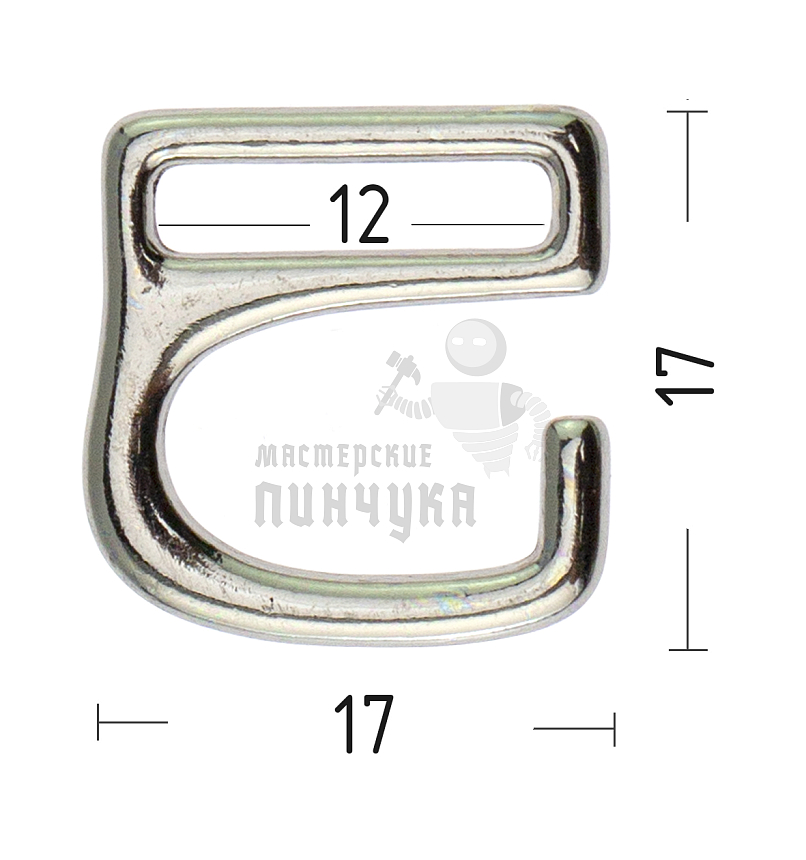 Крючки для босоножек, 12мм, цв.хром