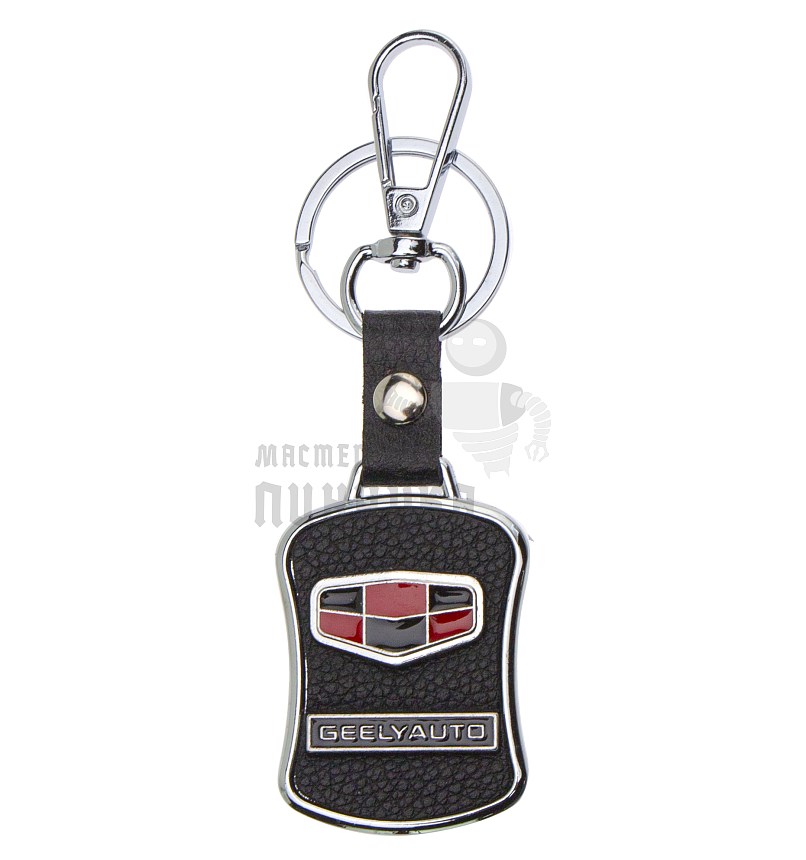 Авто карабин с кольцом для ключей GEELY Экокожа