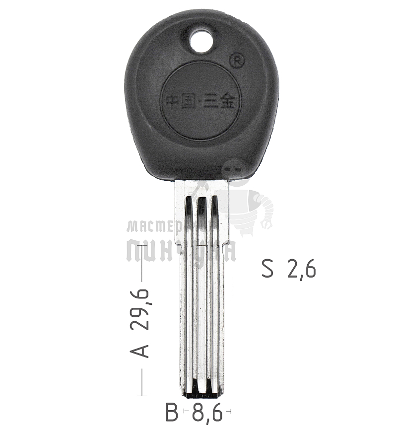 ПОЛУКР.3 ПАЗ. СРЕДН УПОР (29,2ММ Х8,6ММ Х2,6ММ) КНР